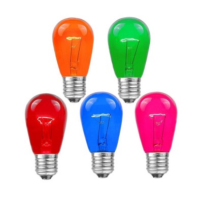Novelty Lights S14 Edison Hanging Outdoor String Light Replacement Bulbs E26 medium Base 11 Watt