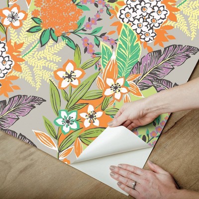 Brewster Peel and Stick 1pc Wallpaper RuJardin l'Orange