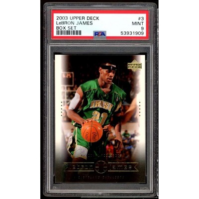 LeBron James Rookie Card 2003 Upper Deck LeBron James Box Set #3 PSA 9