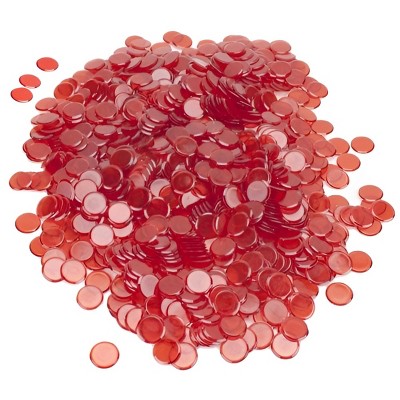 Slickblue Translucent Bingo Chips, Smooth Edge, Game Tokens, Multiple Colors, 3/4-Inch, 300 or 1000 Count