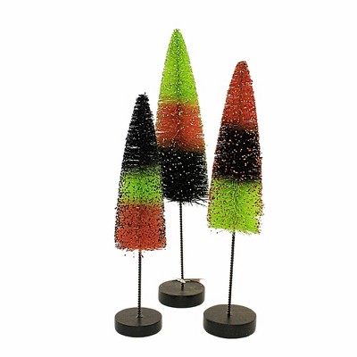 Bethany Lowe 12.0 Inch Tricks And Treats Trees Halloween Decorative Tree Set , Halloween Decor Halloween Tri-Colored (3PC)