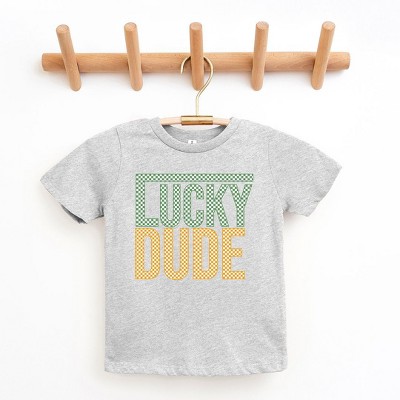 The Juniper Shop Block Checkered Lucky Dude Youth Short Sleeve Tee