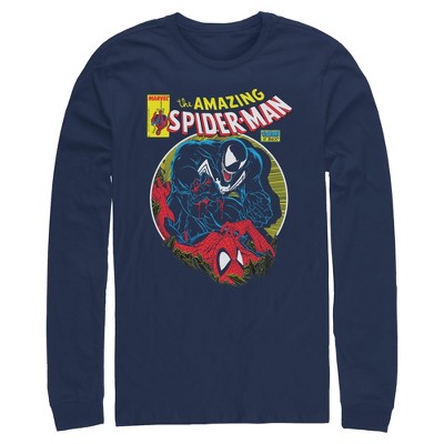 Mens Marvel: Spider-Man Venom Vs Spidey Battle Long Sleeve Shirt