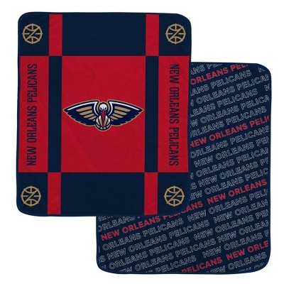 NBA New Orleans Pelicans 60"x70" Reverse Block Wordmark Double Sided Flannel Fleece Blanket