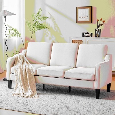 Erommy 3 Seat Sofa with 4 Wood Legs, Modern Sofa Couch for Living Room, Bedroom, Apartment, Office