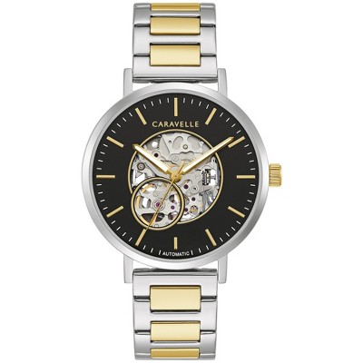 Caravelle designed by Bulova Men's Dress Automatic Watch, Stainless Steel, Open Aperture