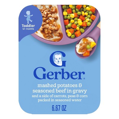 Gerber Baby Food Mashed Potatoes and Seasoned Ground Beef Toddler Meals - 6.67oz