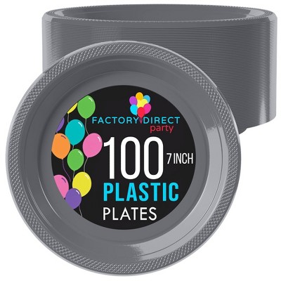 Exquisite Disposable Plastic Dinner Plates- 100 Count