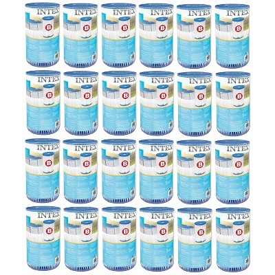 Replacement Intex Type B Filter Cartridge for Above Ground Pools 6-Pack