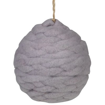 Northlight Gray Knit Christmas Ball Ornament 3.25" (80 mm)