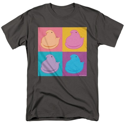 Easter In Squares In Four Colors Adult T-Shirt Charcoal