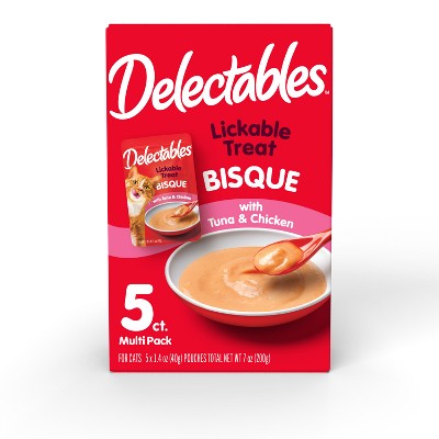 Hartz Delectables Bisque Tuna & Chicken Cat Treats Variety Pack - 5ct/7oz