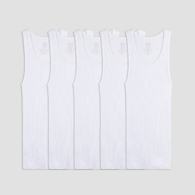 Fruit of the Loom Boys' 5pk Tank Top A-Shirt - White