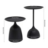 YIYIBYUS Round Side Table Set, Round End Table Set, Matte Black - 4 of 4