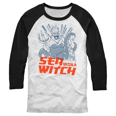 Men's The Little Mermaid Ursula Sea Witch Baseball Tee