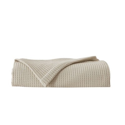 Knit Waffle Weave Cotton Bed Blanket - Patina Vie