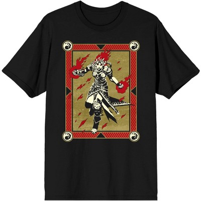 Magic the Gathering Red Mana Chandra Card Mens Black Graphic Tee
