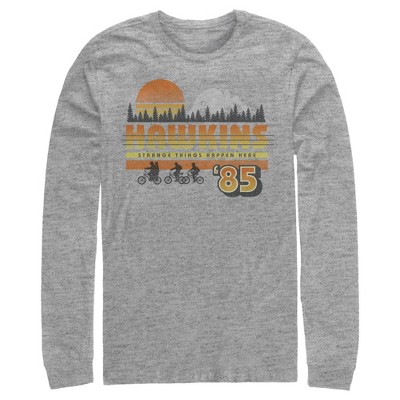 Men's Stranger Things Retro Hawkins Bikers Long Sleeve Shirt