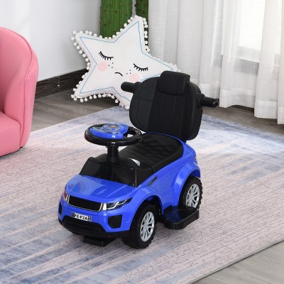 2 In 1 Push Cars for Toddlers Kid Ride on Push Car Stroller Sliding Car with Horn Music Light Function Secure Bar Ride on Toy-3irtyhousy