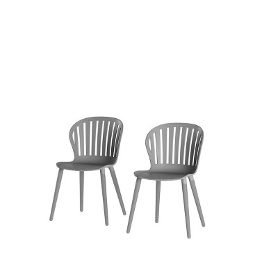 Amazonia 2pc SolaceSeat Outdoor Patio Dining Chairs Armless Chairs