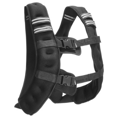 VEVOR Weighted Vest, 12 lbs Weight Vest with Reflective Stripe, Adjustable Buckle Body Weight Vest for Men Women, Workout Equipment