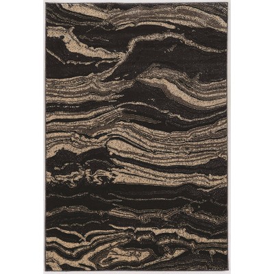 5'x7'6" Masters Silt Rug Blue/Cream - Linon: Latex Backed, Contemporary, Low Pile, Indoor Use