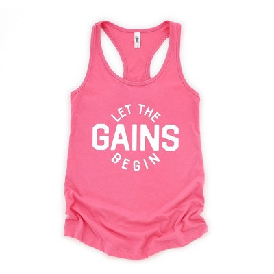 Simply Sage Market Women's Let The Gains Begin Racerback Tank