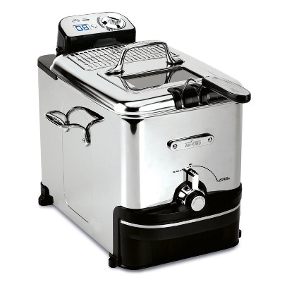 All-Clad 3.5L Ez Clean Pro Deep Fryer with Digital Timer and Oil Filtration System, Silver