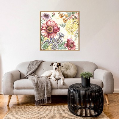 Amanti Art Wildflower Medley I by Tre Sorelle Studios Framed Canvas Wall Art Print