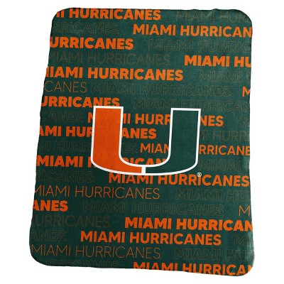 NCAA Miami Hurricanes Classic Throw Blanket