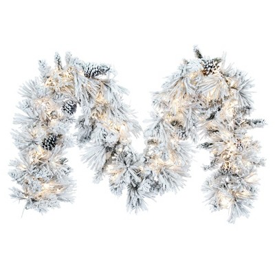 Vickerman Flocked Atka Artificial Christmas Garland