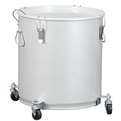 16 Gallon Fryer Grease Bucket Oil Disposal Caddy, Steel Fryer Oil Transport Container Rust-Proof Coating, Grease Can With Lid, Lock Clips, Filter Bag