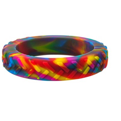 Chewigem Chew Bracelet with Small Treads, Rainbow