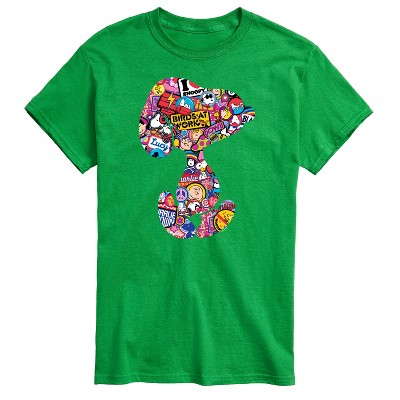 Men's - Peanuts - Snoopy Silhouette Pattern Short Sleeve Graphic T-Shirt