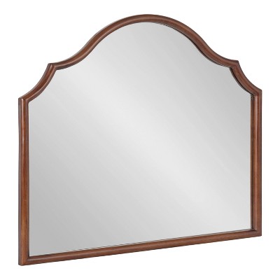 Kate & Laurel All Things Decor 32"x28" Leanna Wood Arched Mirror