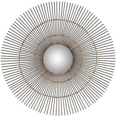 Orbit The Sun Mirror - 20" x 20" - MIR4021 - Gold - Safavieh