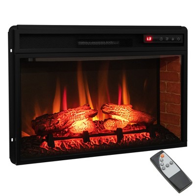 Tangkula 1400W 26 Inch Electric Fireplace Insert 4777 BTU Recessed Freestanding Fireplace w/ Remote