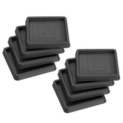 Unique Bargains Square Non-Slip Chair Leg Floor Protectors for Bed Stopper 8 Pcs