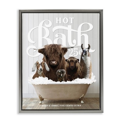 Stupell Industries Farm Animals in Bath, 25" x 31"
