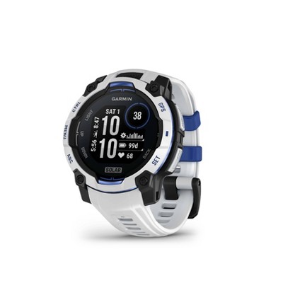 Garmin Instinct 3 45 mm Solar Whitestone with Whitestone/Bolt Blue Silicone Band