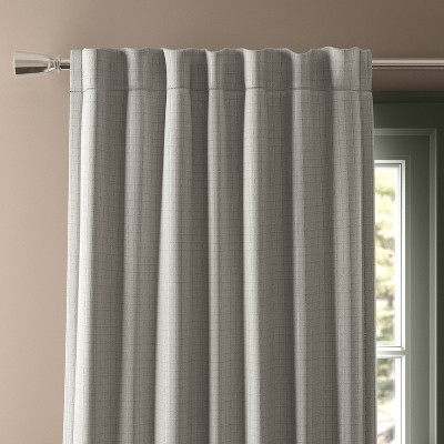 Blackout Textured Plaid Curtain Panels - Threshold™