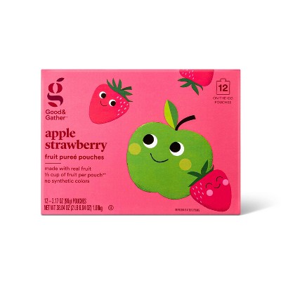 Applesauce Pouches Strawberry - 12ct - Good & Gather™