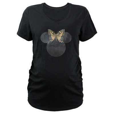 Women's Minnie Mouse Butterfly Bow Maternity T-Shirt