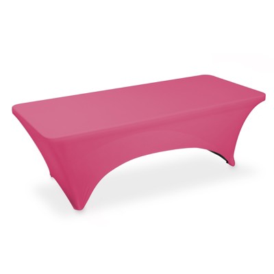 Lann's Linens Fitted Tablecloths for Rectangular Tables - Wedding, Banquet, Trade Show Polyester Cloth Fabric Cover