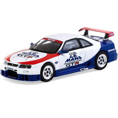 Nissan Nismo GT-R LM RHD "1995 Launch Version" White with Red and Blue "Hobby64" Series 1/64 Diecast Model Car by Tarmac Works