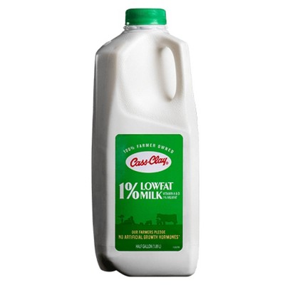 Cass Clay 1% Milk - 0.5gal