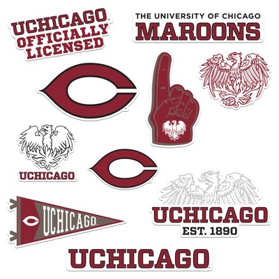 University of Chicago 9ct Vinyl Large Deluxe Stickers Variety Pack