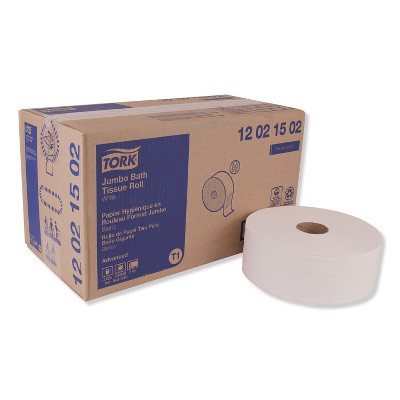 Tork Advanced Jumbo Bath Tissue, Septic Safe, 2-Ply, 3.48" x 1,600 ft, White, 6 Rolls/Carton