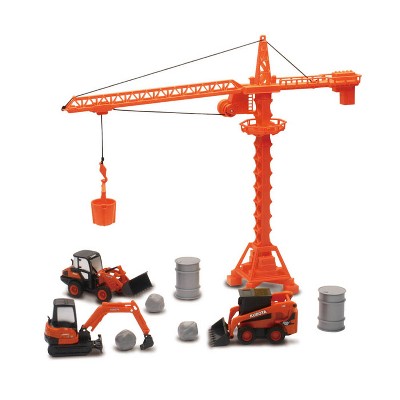 New Ray Kubota Construction Vehicles & Crane Set SS-33563