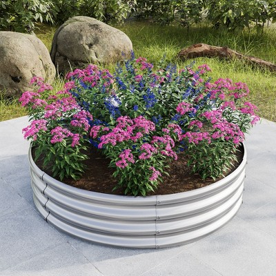 Kumasinova 47.24x11.4" Tall Raised Garden Bed,1 PC/2 PCS Metal Raised Beds for Plants,Vegetables,Flower Herb,Outdoor Round Garden Raised Planter Box
